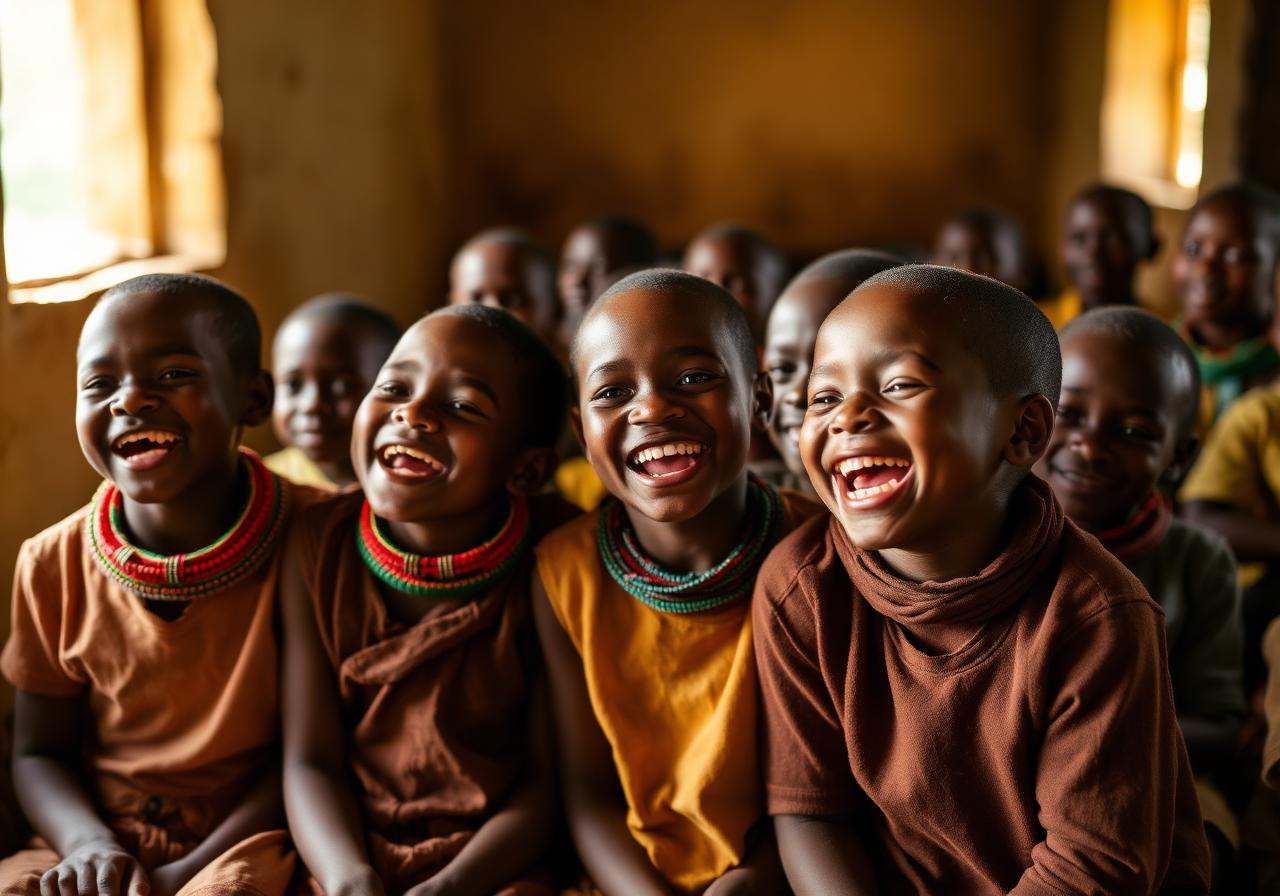 Children at a rural Tanzanian school